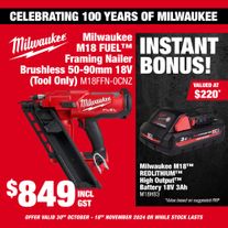 Milwaukee M18 FUEL Framing Nailer Brushless 50-90mm 18V - Bare Tool