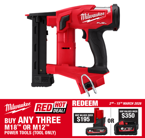 Milwaukee M18 FUEL Cordless Crown Stapler 18Ga 18V - Bare Tool