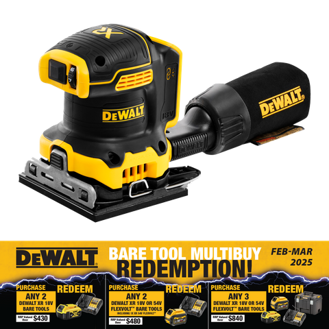 DeWalt Cordless Sander 1/4 Sheet 18v - Bare Tool