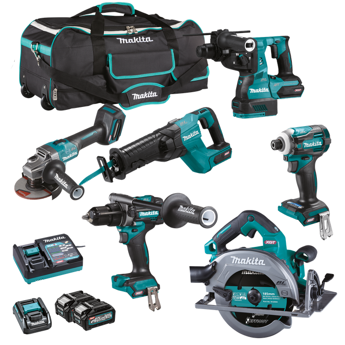 Makita XGT Cordless Combo Kit Brushless 6pc 40V 4Ah