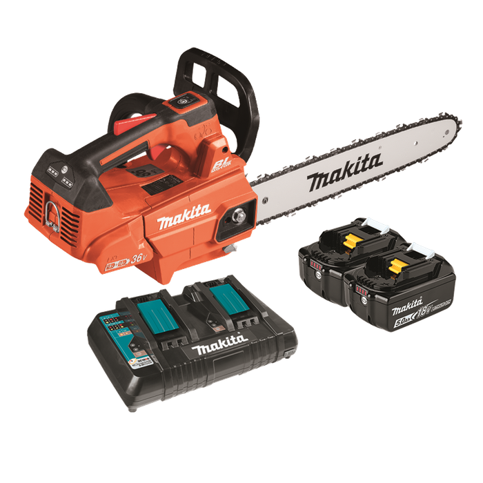 Makita Cordless Chainsaw Brushless Top Handle Hi Vis Orange