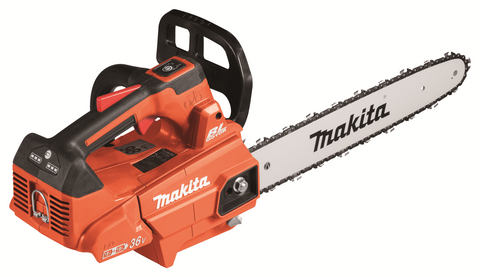 Makita Cordless Chainsaw Top Handle Hi-Vis Orange 14in 36v (2x18v) - Bare Tool