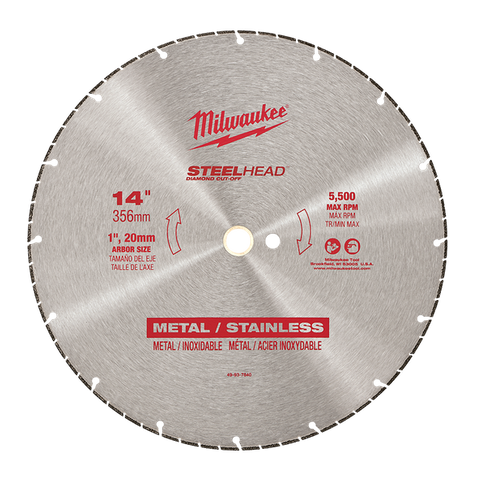 Milwaukee Steel Head Diamond Cut Off Blade 355mm