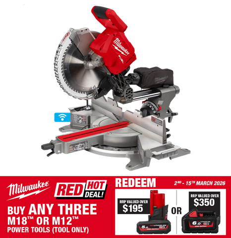 Milwaukee M18 FUEL ONE-KEY Cordless Compound Sliding Mitre Saw 305mm 18V - Bare