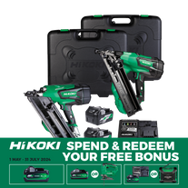 HiKOKI MultiVolt Cordless Gasless Framing Nailer & 15ga Finishing Nailer 18v Kit