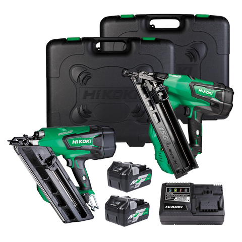 HiKOKI MultiVolt Cordless Gasless Framing Nailer & 15ga Finishing Nailer 18v Kit