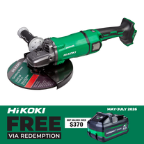 HiKOKI Cordless Angle Grinder Brushless Safety 230mm 36V - Bare Tool