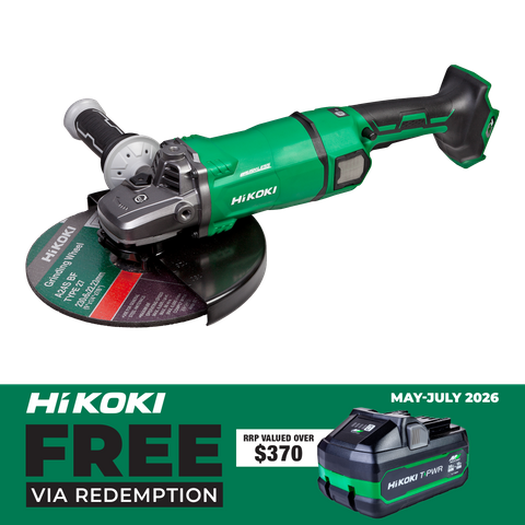 HiKOKI Cordless Angle Grinder Brushless Safety 230mm 36V - Bare Tool