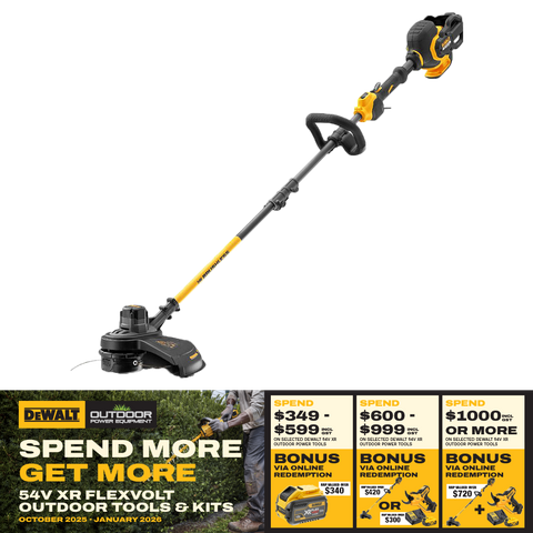 DeWalt FLEXVOLT Cordless Line Trimmer Split Shaft 54V - Bare Tool