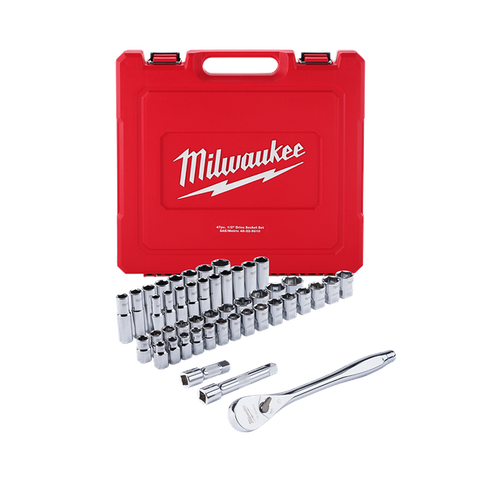 Milwaukee Socket Set 1/2in Dr Metric/Imperial 47pc