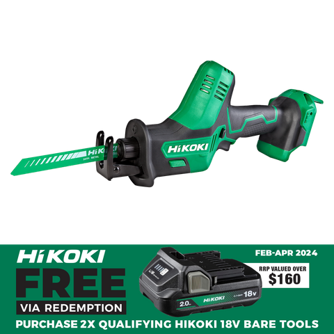 HiKOKI Cordless Reciprocating Saw/Jigsaw Compact 18V - Bare Tool