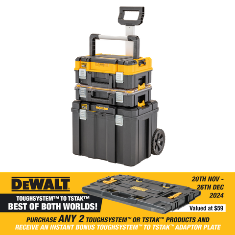 DeWalt TSTAK Mobile Storage System 3pc with Organiser