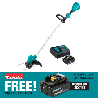 Makita LXT Cordless Line Trimmer Brushless Bent Shaft 18V 5Ah