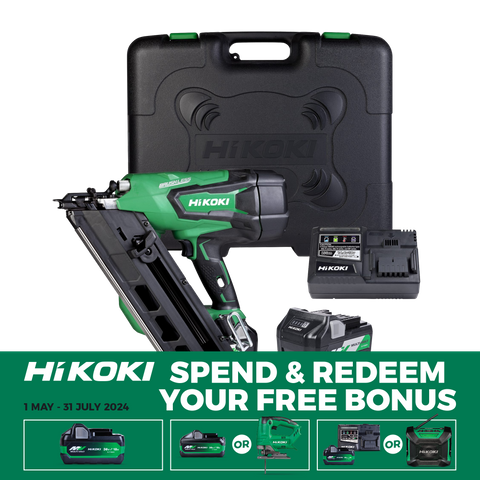 HiKOKI MultiVolt Cordless Framing Nailer Gasless/Brushless 18V Kit