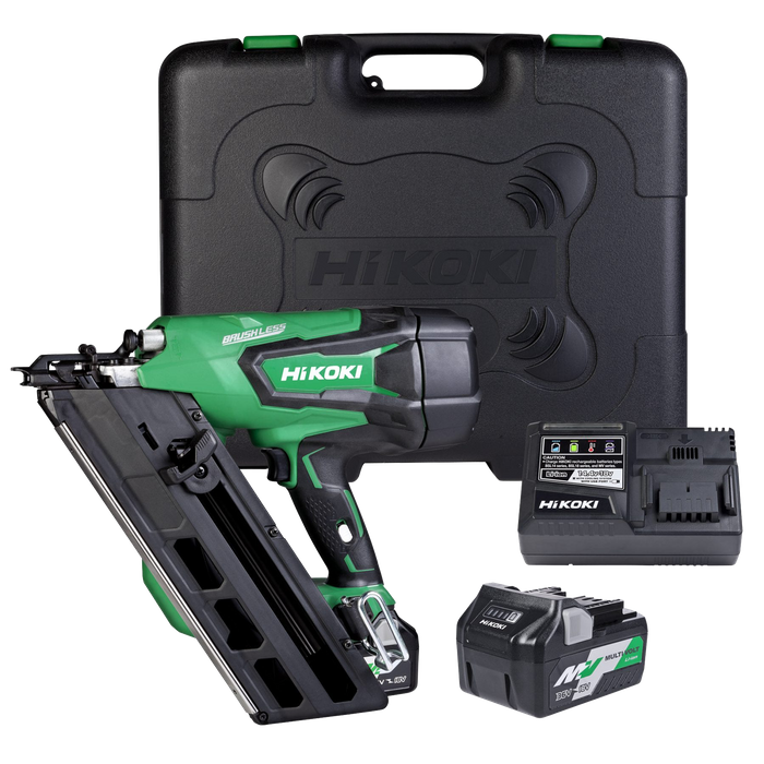 HiKOKI MultiVolt Cordless Framing Nailer Gasless Brushless 18V Kit