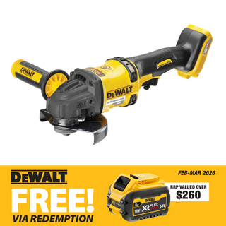 DEWALT Flexvolt Cordless Angle Grinder Brushless 125mm Gen2 54V - Bare To