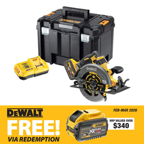 DEWALT FLEXVOLT Cordless Circular Saw 184mm Brushless Gen2 54V Kit