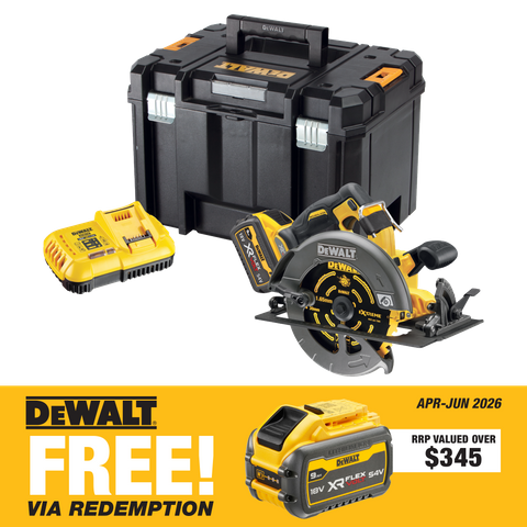 DEWALT FLEXVOLT Cordless Circular Saw 184mm Brushless Gen2 54V Kit