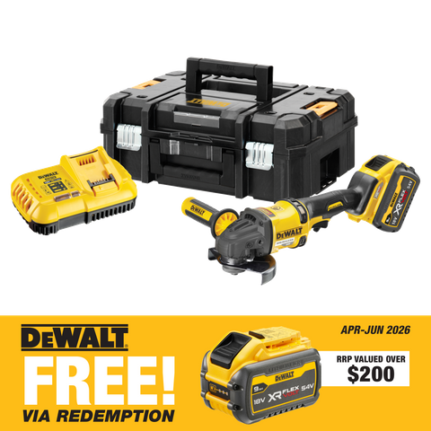 DEWALT Flexvolt Cordless Angle Grinder 125mm Brushless Gen2 54v Kit