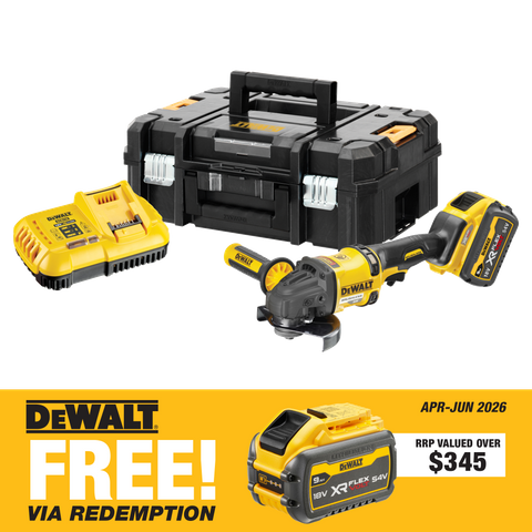 DEWALT Flexvolt Cordless Angle Grinder 125mm Brushless Gen2 54v Kit