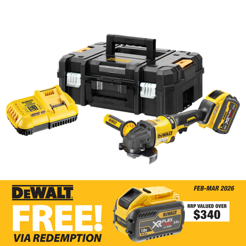 DEWALT Flexvolt Cordless Angle Grinder 125mm Brushless Gen2 54v Kit