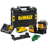 DeWalt Cross Line Laser 1080deg (3x 360) Green Beam 18V 2Ah