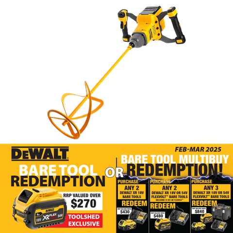 DeWalt FLEXVOLT Cordless Paddle Mixer 54V - Bare Tool