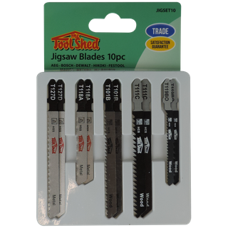 ToolShed Jigsaw Blade Set 10pc Assorted