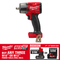 Milwaukee M18 FUEL Cordless Impact Wrench 1/2in 746Nm F/Ring 18V - Bare Tool