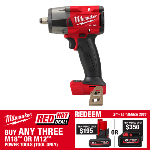Milwaukee M18 FUEL Cordless Impact Wrench 1/2in 746Nm F/Ring 18V - Bare Tool