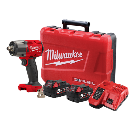 Milwaukee M18 FUEL Cordless Impact Wrench 1/2in 881Nm F/Ring 18V 5Ah