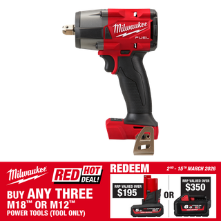 Milwaukee M18 FUEL Cordless Impact Wrench 1/2in 746Nm Pin 18v - Bare Tool