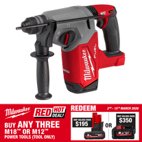 Milwaukee M18 FUEL Cordless Rotary Hammer Drill Brushless 26mm 18V - Bare Tool