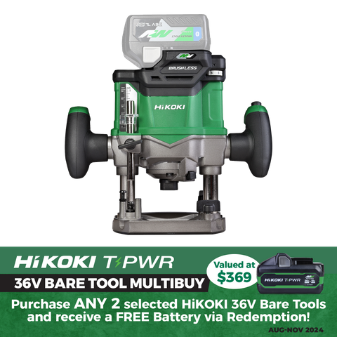 HiKOKI Cordless Router Brushless 1/2in 36V - Bare Tool