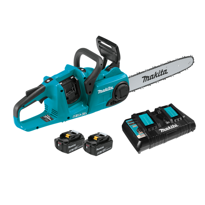 Makita Cordless Chainsaw Brushless 14in 36V (2x 18V) 5Ah