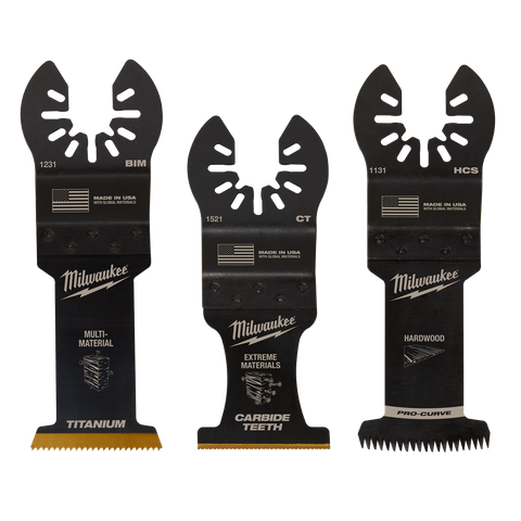 Milwaukee Multi Tool Blade Set Assorted 35mm 3pk