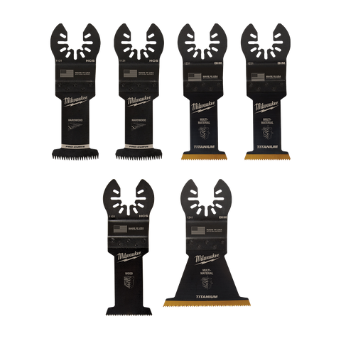 Milwaukee Multi Tool Blade Set Multi Material 6pk
