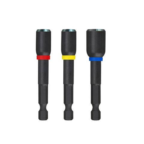 Milwaukee SHOCKWAVE Mag Nut Driver Set 65mm 3pc