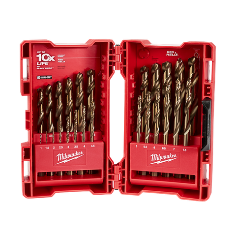 Milwaukee RED HELIX Cobalt Drill Bit Set 25pc