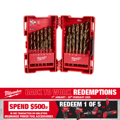 Milwaukee RED HELIX Cobalt Drill Bit Set 25pc