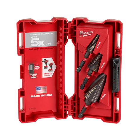 Milwaukee SHOCKWAVE Step Drill Set Metric 3pc