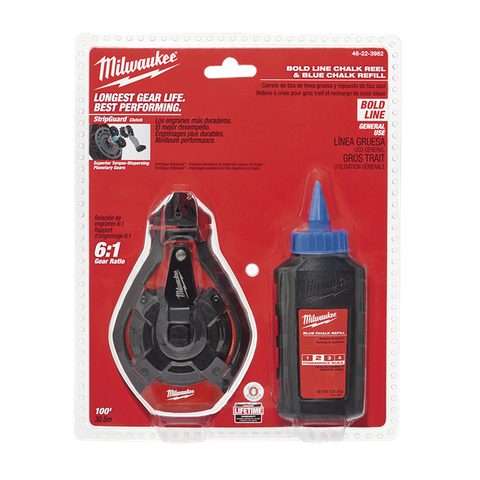 Milwaukee Bold Chalk Line with Blue Chalk 30m