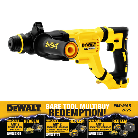 DeWalt Cordless Rotary Hammer Drill 28mm 3 Mode 18v - Bare Tool