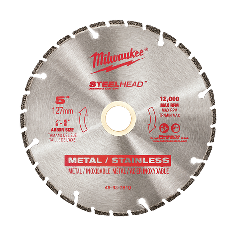 Milwaukee Steel Head Diamond Cut Off Blade 125mm