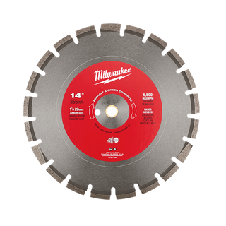 Milwaukee Diamond Blade Asphalt and Green Concrete 350mm
