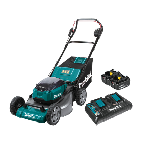 Makita LXT Cordless Lawn Mower 531mm /21in 36V (2x18V) 5Ah