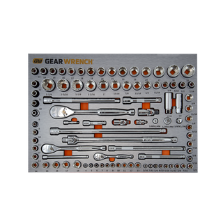 GEARWRENCH Socket Set 1/4, 3/8 and 1/2in Dr 90pc in EVA Tray
