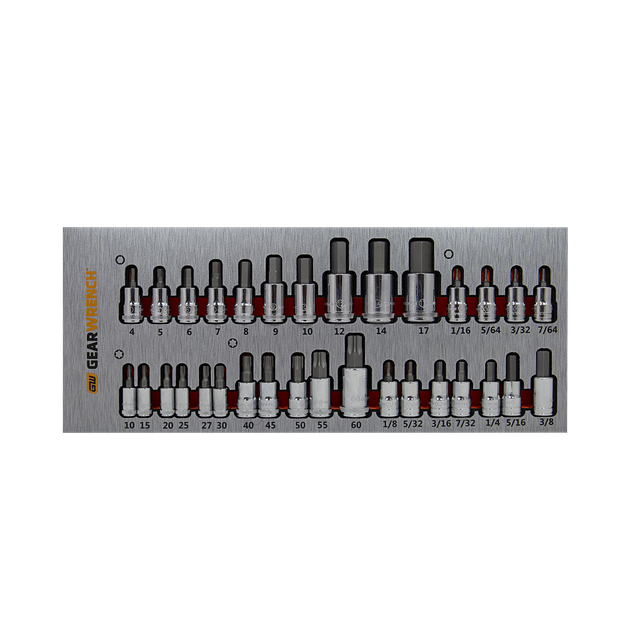 Buy GEARWRENCH Hex and Torx Bit Set 1/4, 3/8 & 1/2in Dr 32pc in EVA