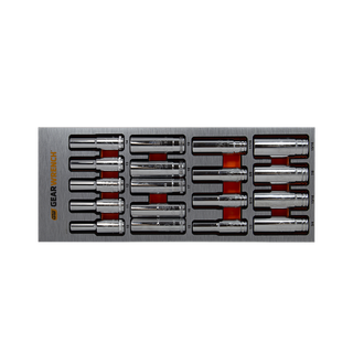GEARWRENCH Socket Set 1/2in Dr Metric/SAE Deep 18pc in EVA Tray