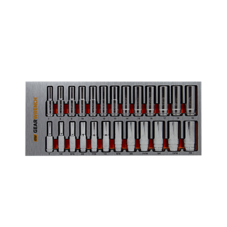 GEARWRENCH Socket Set 3/8in Dr Metric/SAE Deep 25pc in EVA Tray
